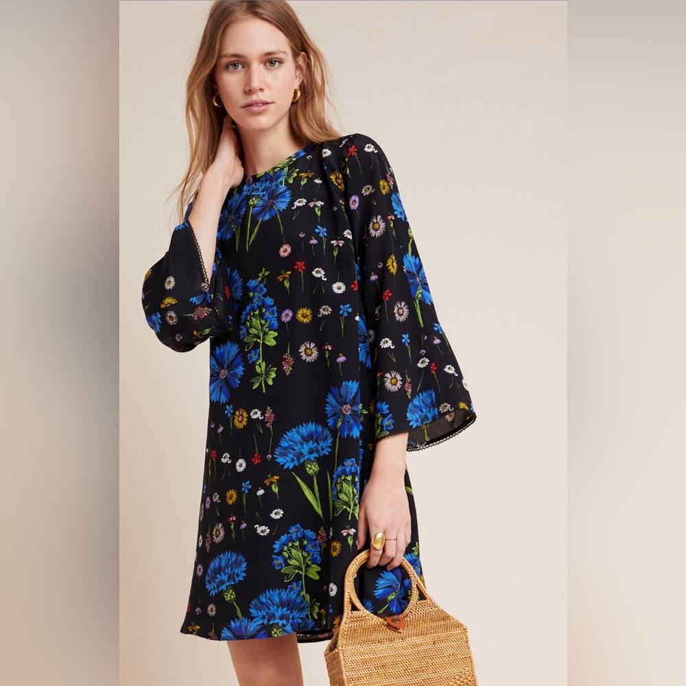 ✨ Anthropologie Lucinda Silk Tunic Dress Sz M